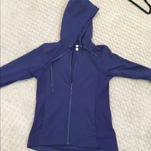 Lululemon navy blue windbreaker hoodie jacket.